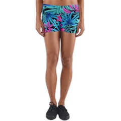 Leaves  Yoga Shorts by Sobalvarro