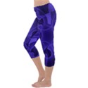Fractal Blue Star Abstract Capri Yoga Leggings View2