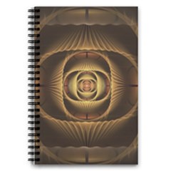 Fractal Copper Amber Abstract 5 5  X 8 5  Notebook by Pakrebo