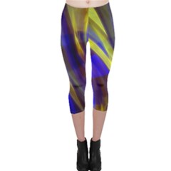Soft Swirls Fractal Design Capri Leggings  by Pakrebo