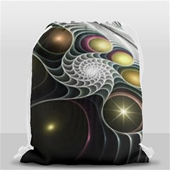 Fractal Bulbs Fantasy Curve Drawstring Bag (small) by Pakrebo