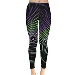 Fractal Fantasy Texture Purple Leggings  by Pakrebo