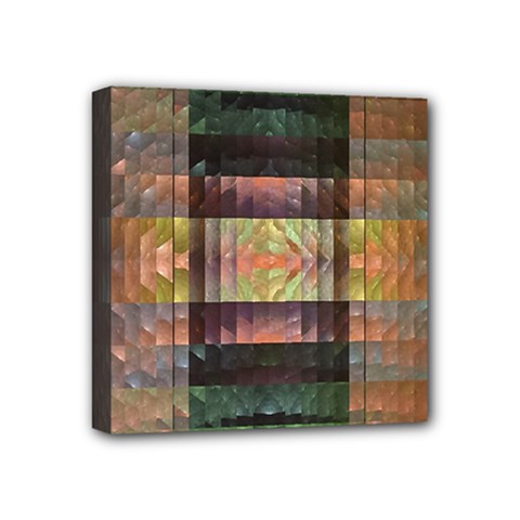 Fractal Design Pattern Decorative Mini Canvas 4  X 4  (stretched) by Pakrebo