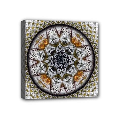 Medallion Fractal Digital Art Mini Canvas 4  X 4  (stretched) by Pakrebo