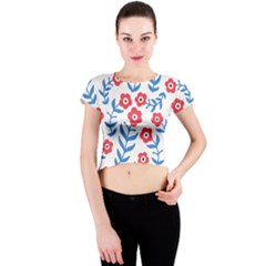 Motif Crew Neck Crop Top by Sobalvarro