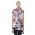 Peach Blossom Seamless Pattern Vector Short Sleeve Side Drop Tunic View2