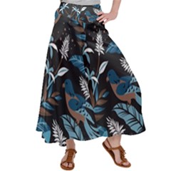 Birds In The Nature Satin Palazzo Pants by Sobalvarro