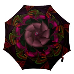 Fractal Abstract Colorful Floral Hook Handle Umbrellas (large) by Pakrebo