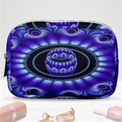 Fractal Blue Sphere 3d Pattern Make Up Pouch (small) by Pakrebo