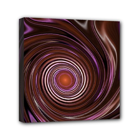 Fractal Waves Pattern Design Mini Canvas 6  X 6  (stretched) by Pakrebo
