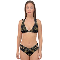 Fractal Fractal Art Fantasy Double Strap Halter Bikini Set by Pakrebo