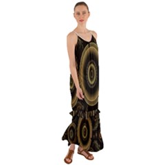 Fractal Fractal Art Fantasy Cami Maxi Ruffle Chiffon Dress by Pakrebo