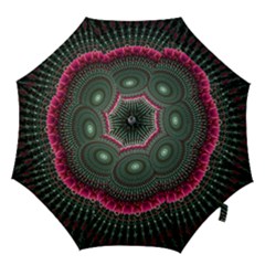 Fractal Circle Fantasy Texture Hook Handle Umbrellas (large) by Pakrebo