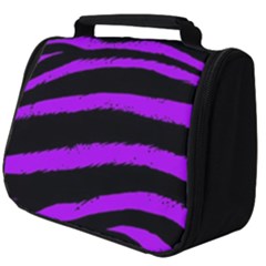 Purple Zebra Full Print Travel Pouch (big) by ArtistRoseanneJones
