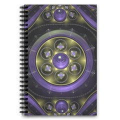 Fractal Sparkling Purple Abstract 5 5  X 8 5  Notebook by Pakrebo