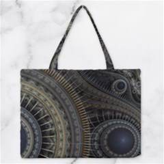 Fractal Spikes Gears Abstract Zipper Medium Tote Bag by Pakrebo
