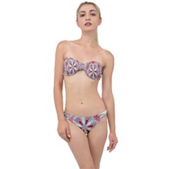 Kaleidoscope Background Bottles Classic Bandeau Bikini Set by Pakrebo