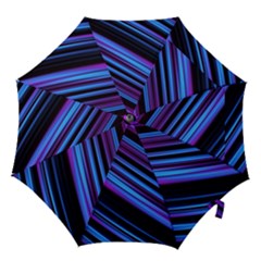 Blue Abstract Lines Pattern Light Hook Handle Umbrellas (small) by Pakrebo