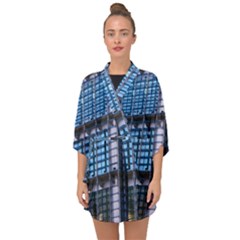 Abstract Architecture Background Half Sleeve Chiffon Kimono by Pakrebo