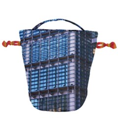 Abstract Architecture Background Drawstring Bucket Bag by Pakrebo