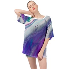 Color Acrylic Paint Art Painting Oversized Chiffon Top by Pakrebo