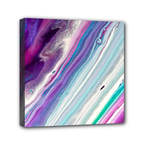 Color Acrylic Paint Art Painting Mini Canvas 6  X 6  (stretched) by Pakrebo