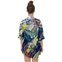 Paint Acrylic Paint Art Colorful Open Front Chiffon Kimono View2
