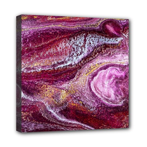 Paint Acrylic Paint Art Colorful Mini Canvas 8  X 8  (stretched) by Pakrebo