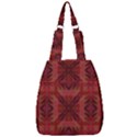 Maroon Triangle Pattern Seamless Center Zip Backpack View1
