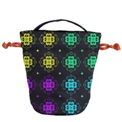 Seamless Pattern Design Ornament Drawstring Bucket Bag by Pakrebo