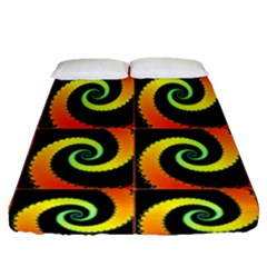Spiral Seamless Pattern Fractal Fitted Sheet (queen Size) by Pakrebo