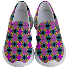 Seamless Wallpaper Pattern Ornament Pink Yellow Kids  Lightweight Slip Ons by Pakrebo