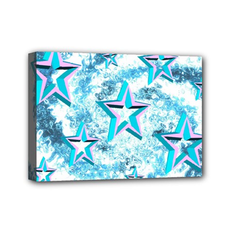 Stars Background Star Shiny Mini Canvas 7  X 5  (stretched) by Pakrebo