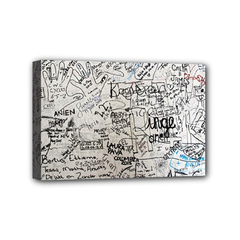 Messages Note Notitiebord Memo Mini Canvas 6  X 4  (stretched) by Pakrebo