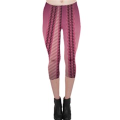 Background Pink Pattern Capri Leggings  by Pakrebo
