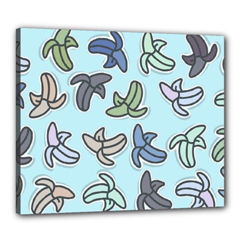 Bananas Repetition Repeat Pattern Canvas 24  X 20  (stretched) by Pakrebo