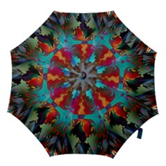 Background Sci Fi Fantasy Colorful Hook Handle Umbrellas (small) by Pakrebo