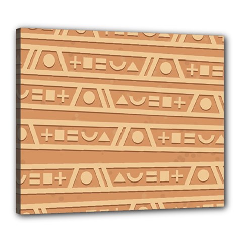 Background Non Seamless Pattern Brown Canvas 24  X 20  (stretched) by Pakrebo