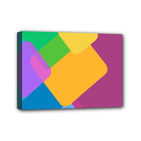 Geometry Nothing Color Mini Canvas 7  X 5  (stretched) by Mariart