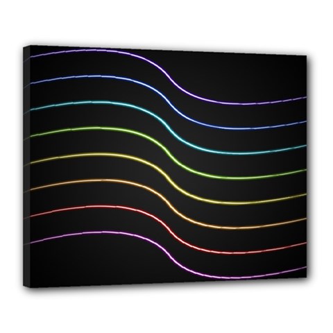 Wallpaper Background Colors Neon Canvas 20  X 16  (stretched) by Bajindul