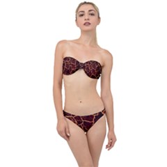Lava Fire Classic Bandeau Bikini Set by Bajindul