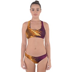 Lines Curlicue Fantasy Colorful Cross Back Hipster Bikini Set by Bajindul