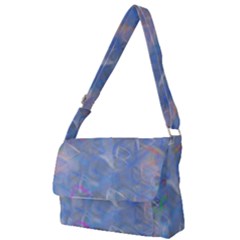 Abstract Triangles Geometric Full Print Messenger Bag by Bajindul