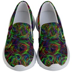 Plasma Shining Lines Light Stripes Kids  Lightweight Slip Ons by HermanTelo