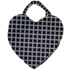 Purple Pattern Texture Giant Heart Shaped Tote by HermanTelo