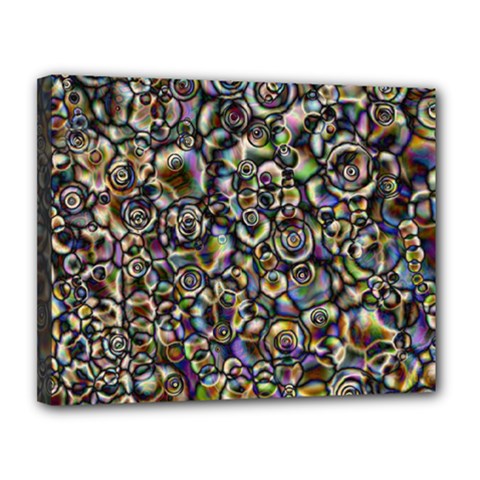 Circle Plasma Artistically Abstract Canvas 14  X 11  (stretched) by Bajindul