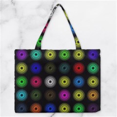 Flowers Arrangement Symmetry Zipper Medium Tote Bag by Bajindul