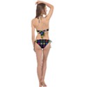 Flowers Arrangement Symmetry Cross Front Halter Bikini Set View2