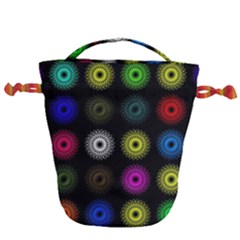 Flowers Arrangement Symmetry Drawstring Bucket Bag by Bajindul