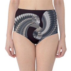 Ornament Spiral Rotated Classic High-waist Bikini Bottoms by Bajindul